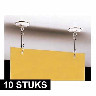 10x feestversiering ophangen zelfklevende oogjes