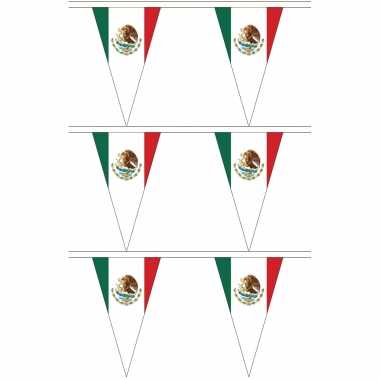 3x stuks mexico landen punt vlaggetjes 5 meter
