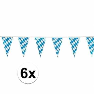 6x oktoberfest vlaggenlijnen 10 meter