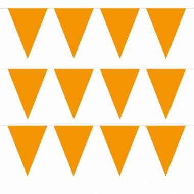 Pakket van 8x stuks oranje vlaggenlijnen 5 meter