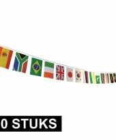 10x vlaggenlijn multi nation vlaggen