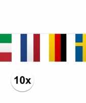 10x vlaggetjeslijn europa 10 meter