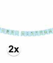 2x happy birthday feest slinger 175 cm