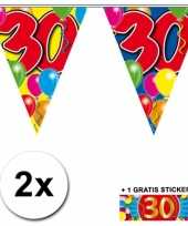 30 jaar vlaggenlijnen 2x met gratis sticker