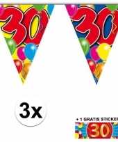 30 jaar vlaggenlijnen 3x met gratis sticker