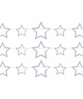3x sterren holografische feest versiering vlaggenlijnen 4 meter