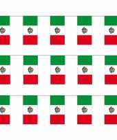 3x stuks papieren feest slinger vlaggetjes mexico 4 meter