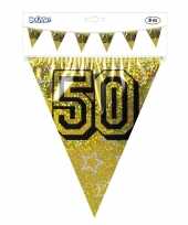 4x gouden bruiloft vlaggenlijn 50 jaar 8 meter