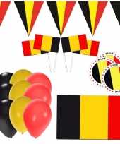 Belgie feestpakket met belgische supporter versiering