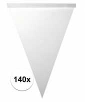 Beschrijfbare vlaggenlijn vlaggetjes driehoekig 140 st
