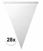 Beschrijfbare vlaggenlijn vlaggetjes driehoekig 28 st