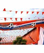 Oranje holland thema straat vlag van 74 x 340 cm