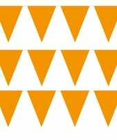 Pakket van 15x stuks oranje vlaggenlijnen 5 meter