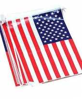 Vlaggenlijn met amerikaanse vlag